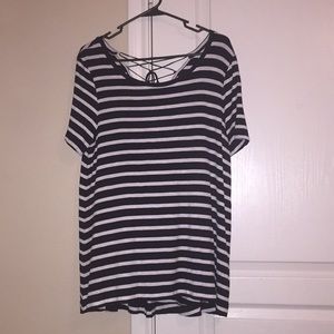 Long, Black And White T-Shirt